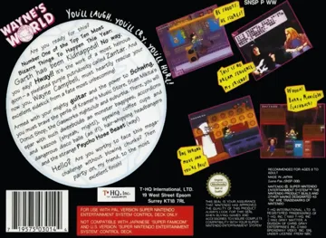 Wayne's World (Europe) box cover back